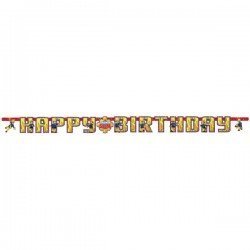 Banderin Happy Birthday Bombero Sam de 180cm