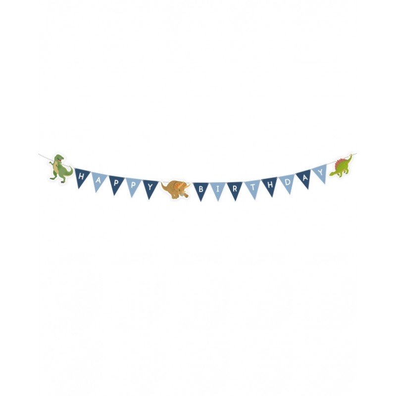 Banderin Dinosaurios Happy Birthday de 180cm