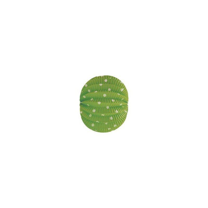 Farolillo de papel color Verde Lunar Blanco, de 22 cm.