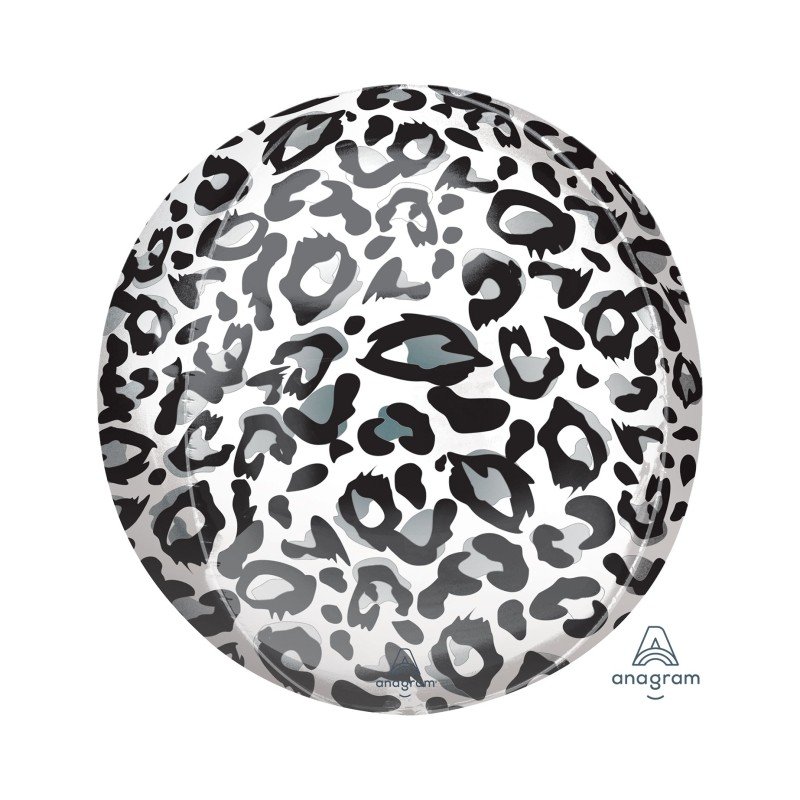 Globo Orbz Animalz Leopardo Blanco 38x40cm