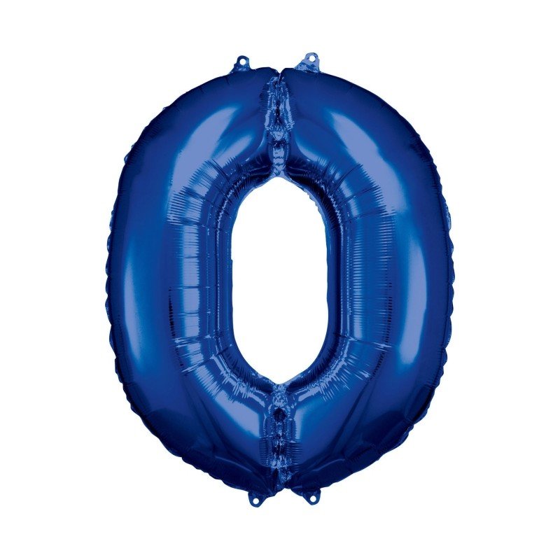 GLOBO GIGANTE NUMERO Nº0 Color Azul (Altura 83/86cm)