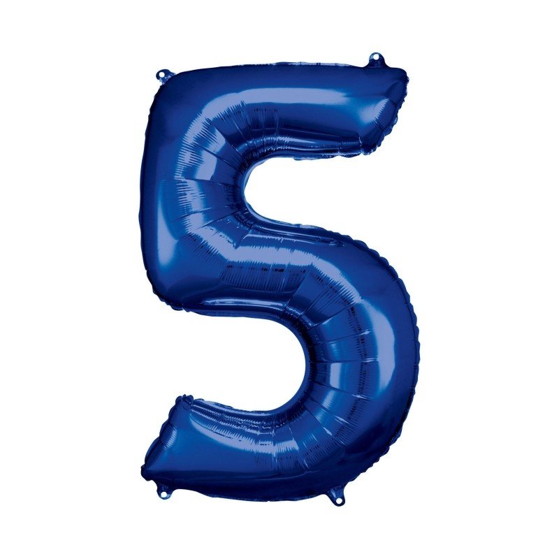 GLOBO GIGANTE NUMERO Nº5 Color Azul (Altura 83/86cm)