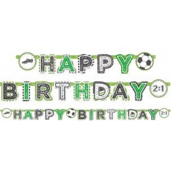 Banderín Fútbol Happy Birthday de 2m