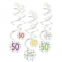 Decoracíon Happy Birthday 50 espirales (6)