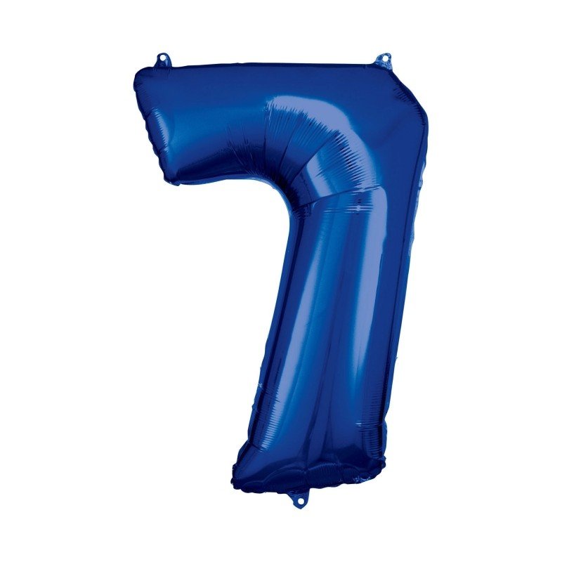 GLOBO GIGANTE NUMERO Nº7 Color Azul (Altura 83/86cm)