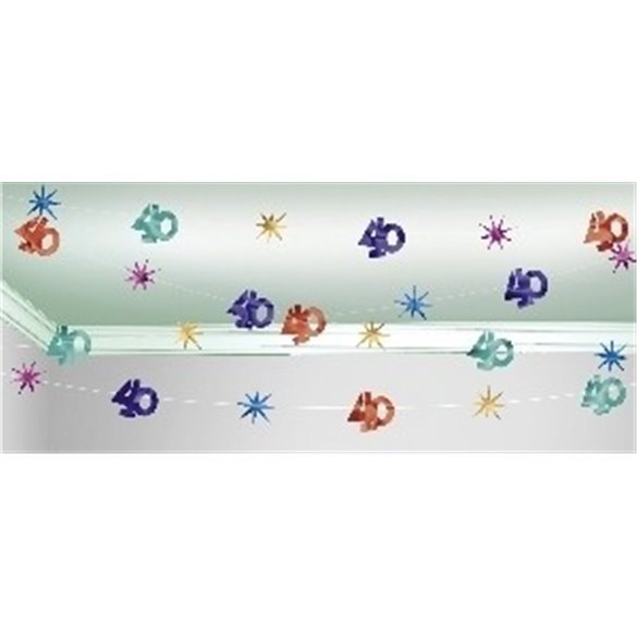 Decoracion Colgante Fiesta Continua 40 Cumpleaños