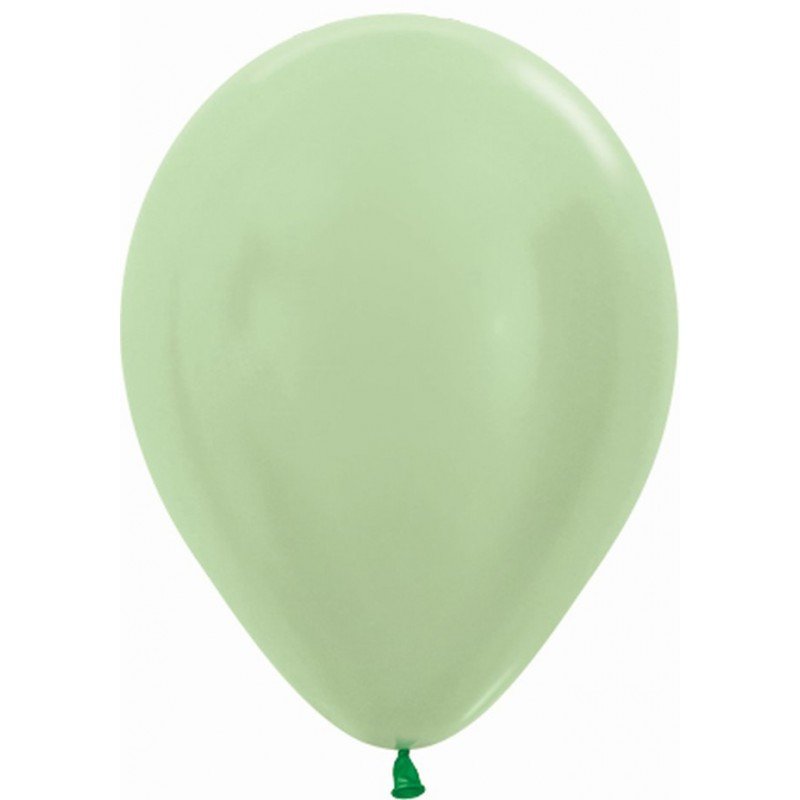 Globos Látex R5 Color Verde Satín de 13cm aprox (100 ud)