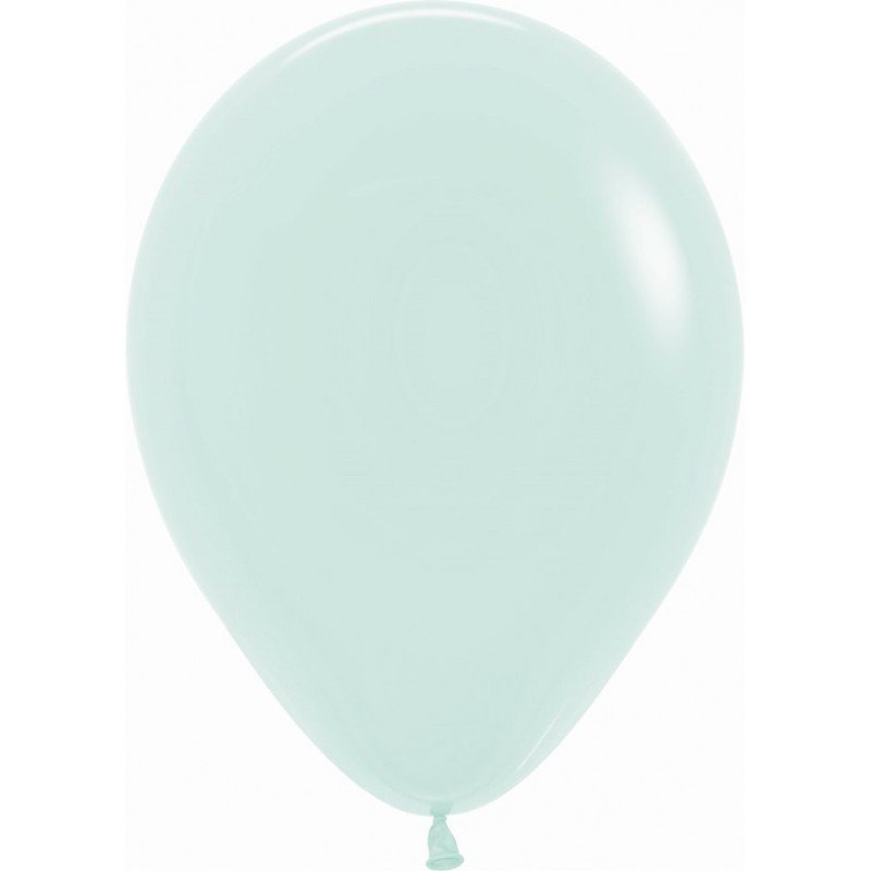 Globos Látex R5 Color Verde Pastel Talco de 13cm aprox (100 ud)