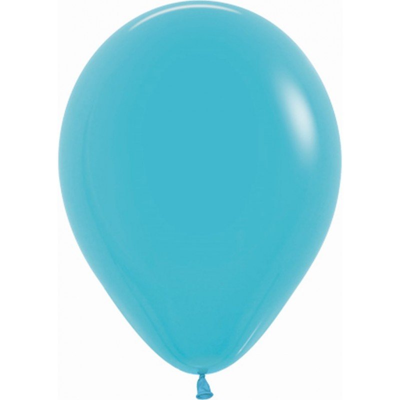 Globos Látex R12 Azul Caribe Sólido de 30cm aprox (50 ud)