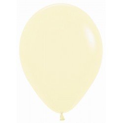 Globos Látex R12 Amarillo Pastel Talco de 30cm aprox (50 ud)