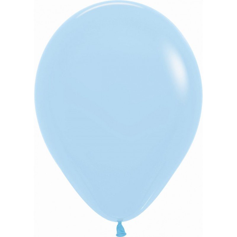 Globos Látex R12 Azul Pastel Talco de 30cm aprox (50 ud)