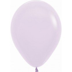 Globos Látex R12 Lila Pastel Talco de 30cm aprox (50 ud)