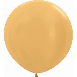 Globos Látex R36 Dorado Metalizado de 90cm aprox (10 ud)
