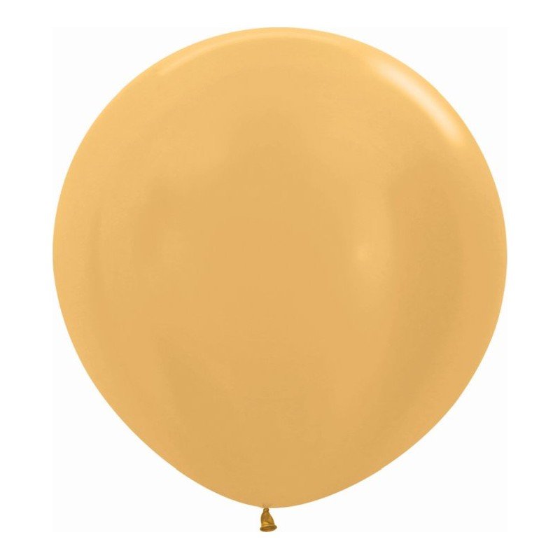 Globos Látex R36 Dorado Metalizado de 90cm aprox (10 ud)