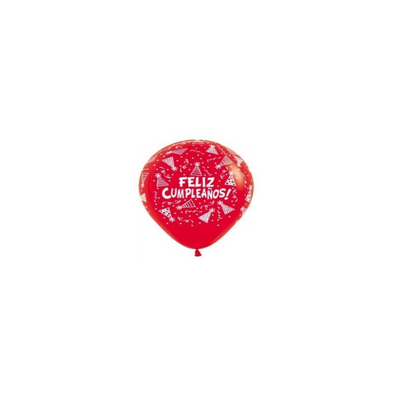 Globos Látex R36 Feliz Cumpleaños Colores Surtidos de 90cm aprox (10 ud)