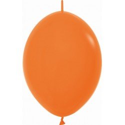 Globos Látex Link-o-Loon Naranja Sólido de 29cm aprox (25 ud)