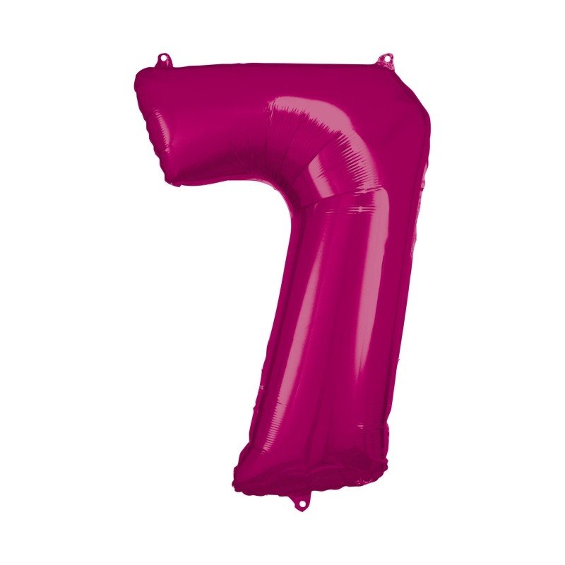 GLOBO GIGANTE NUMERO Nº7 Color Fucsia (Altura 83/86cm)