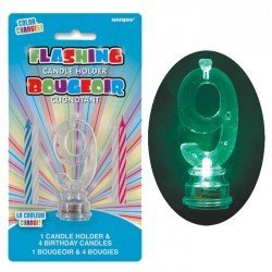 Vela Número 9 de luz led.