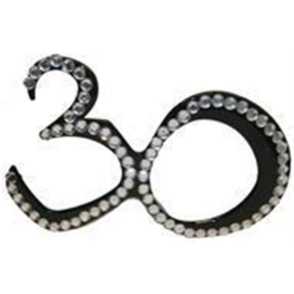 GAFAS 30 CUMPLEAÑOS diamantes negras
