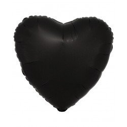 Globo Corazón Negro Satin de 48cm