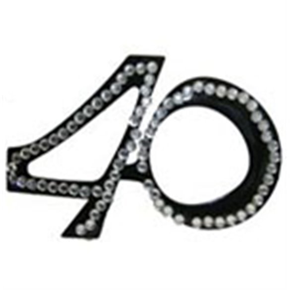 GAFAS 40 CUMPLEAÑOS diamantes negras