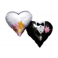 Globo Novios Doble Corazón de 76cm