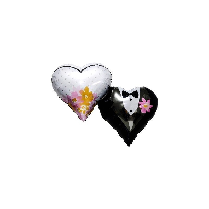Globo Novios Doble Corazón de 76cm