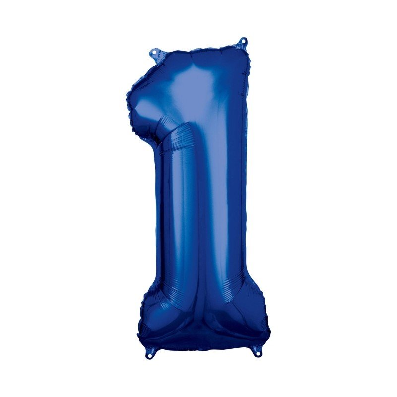 GLOBO GIGANTE NUMERO Nº1 Color Azul (Altura 83/86cm)