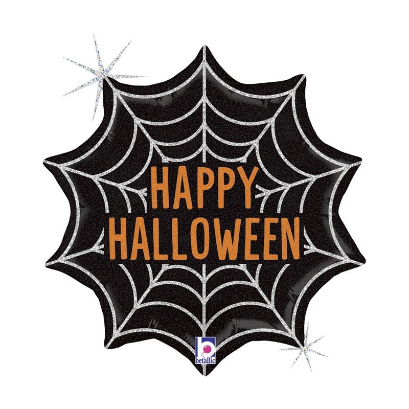 Globo Happy Halloween Telaraña de 45cm