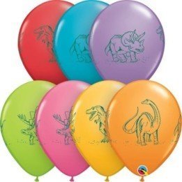 Articulo Globos de Dinosaurios Colores Surtidos de 28 cm aprox (50)...