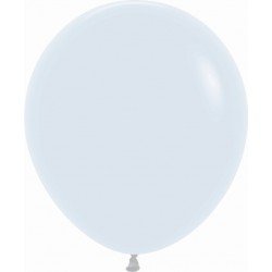 Globos R18 de 45cm Blanco Solido (25)