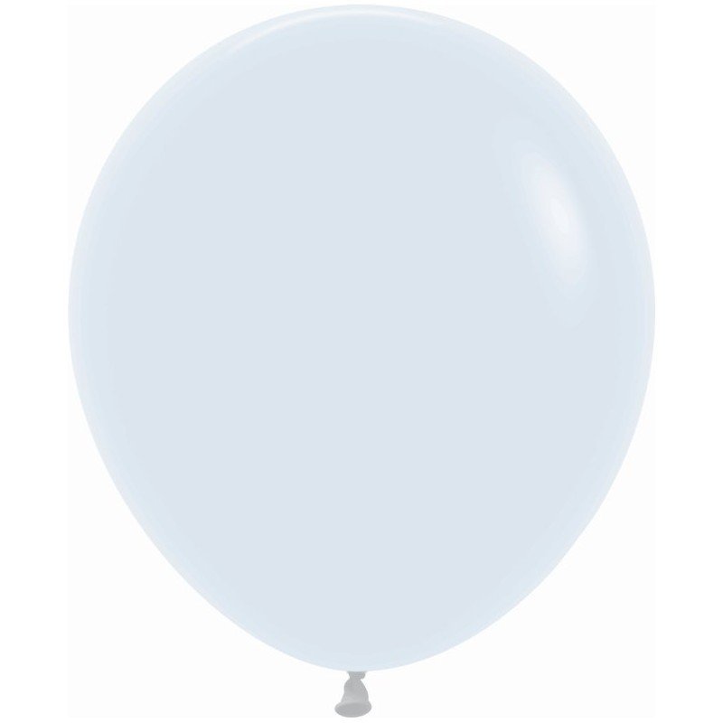 Globos R18 de 45cm Blanco Solido (25)
