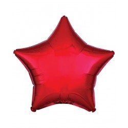 Globo Estrella Rojo Metal de 48cm
