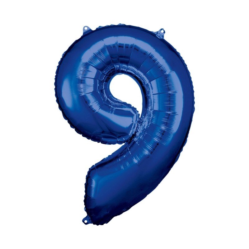 GLOBO GIGANTE NUMERO Nº9 Color Azul (Altura 83/86cm)
