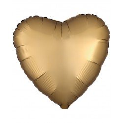 Globo Corazón Dorado satín de 43cm