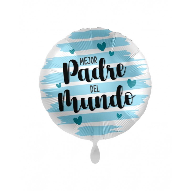 Globo Mejor Padre del Mundo Corazones de 43cm70100 Anagram