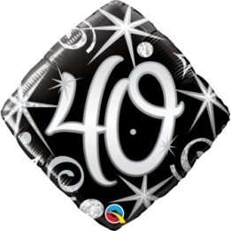 Articulo Globo 40 Diamante destellos elegantes de 45 cm aprox de Qu...