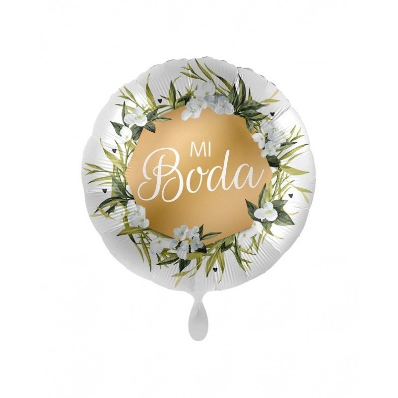 Globo Mi Boda Flores de 43cm