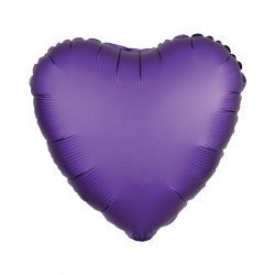 Globo Corazón Morado Satín de 43cm