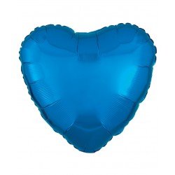 Globo Corazón Azul Metal de 43cm