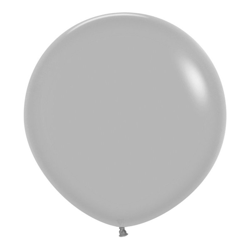 Globos Gris Solido R24 de 60 cm aprox (10 ud)