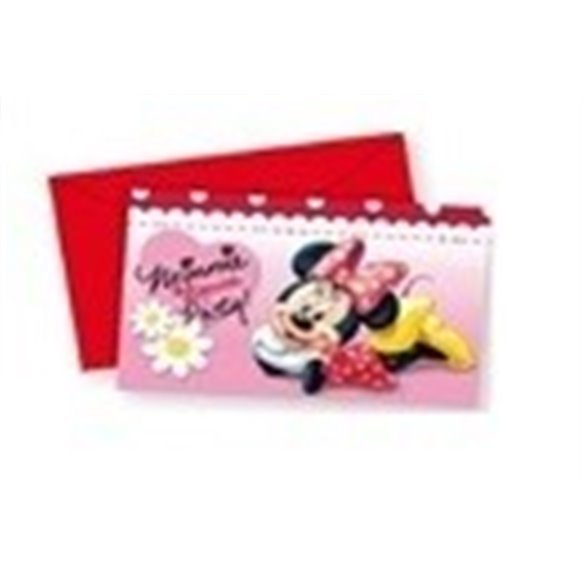 Invitaciones (6) Minnie (incluye sobre)