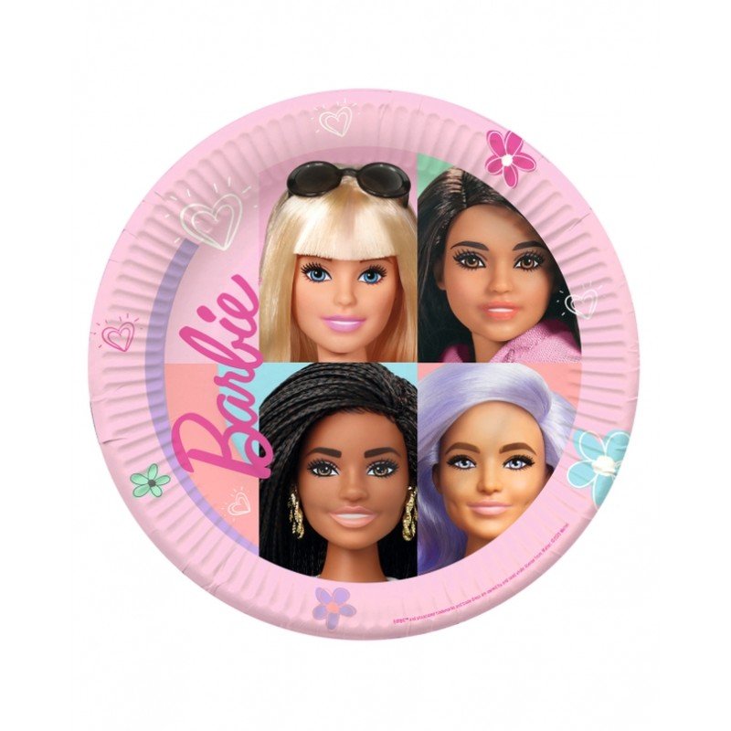 Platos Barbie Dulce de 23cm (8und)