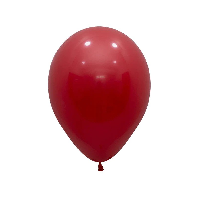 Globos Látex R12 Rojo Imperial Sólido de 30cm aprox (50 ud)
