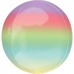 Globo Orbz fusion arcoiris metalizado de 40cm