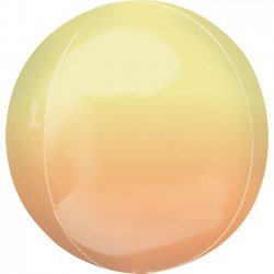 Globo Orbz fusion Amarillo y naranja metalizado de 40cm