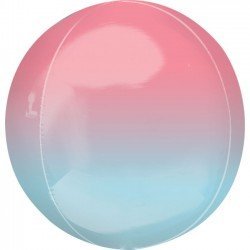 Globo Orbz fusion rosa y azul metalizado de 40cm
