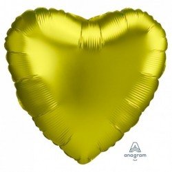 Globo Corazón Lemon Satín de 45cm