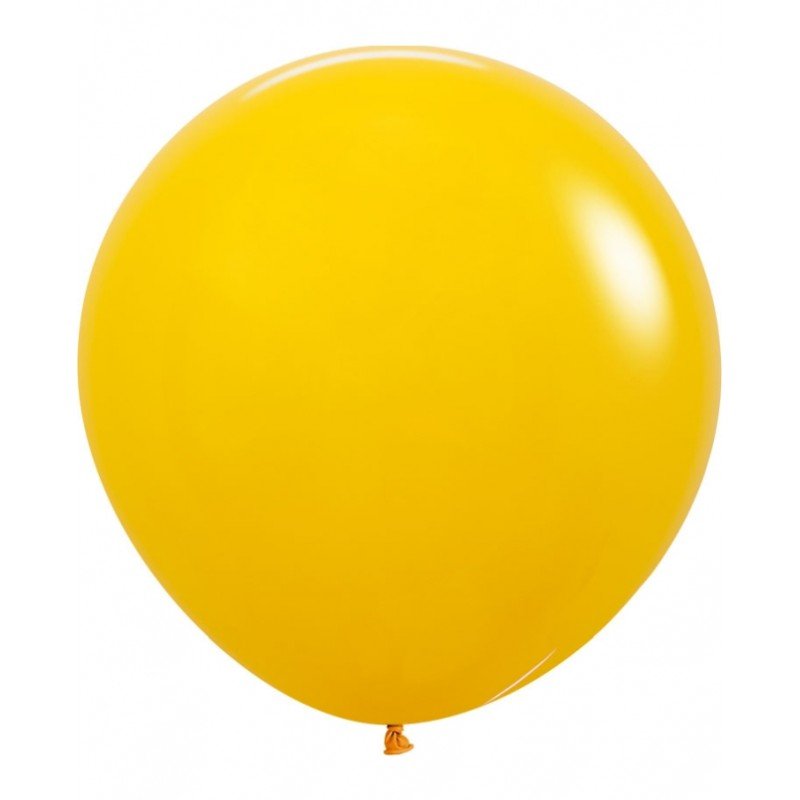Globos R24 de 60 cm aprox Color Amarillo Miel solido (10 ud)