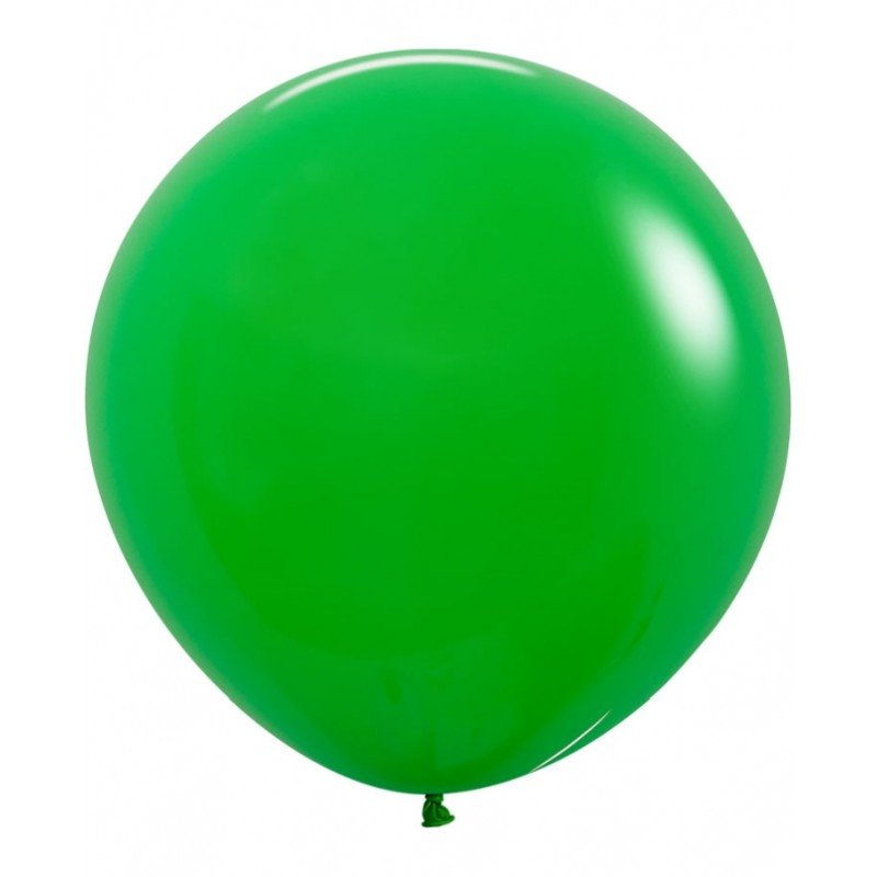 Globos R24 de 60 cm aprox Color Verde Trebol Solido (10 ud)